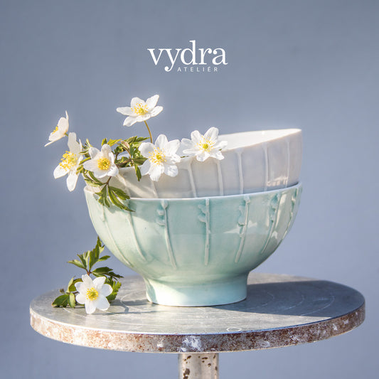 Porcelánová miska na soklu 270ml / mentolová