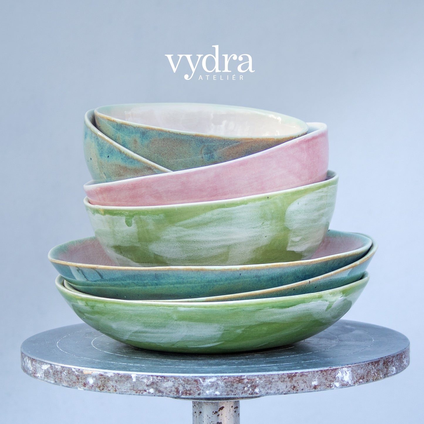 Porcelánová miska 270ml / růžová s plastickými tečkami