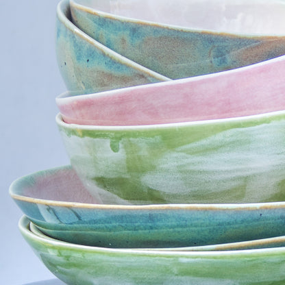 Porcelánový hlubší talířek 17cm / zelený