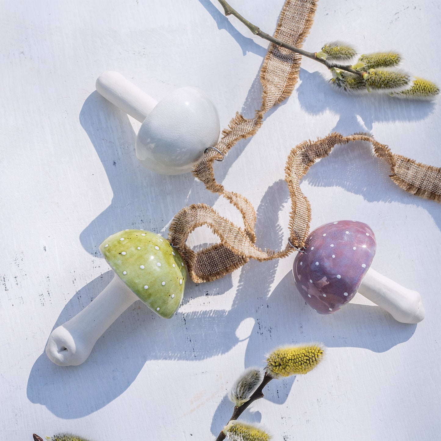 Jarní houbička k zavěšení / různé barvy