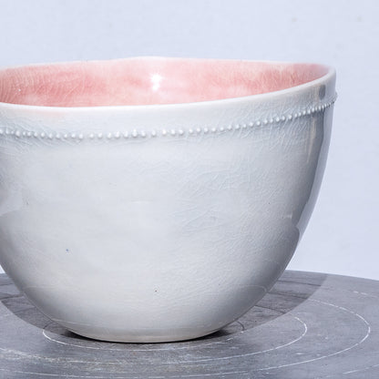 Porcelánový hrnek 260ml / pastelový s plastickými tečkami