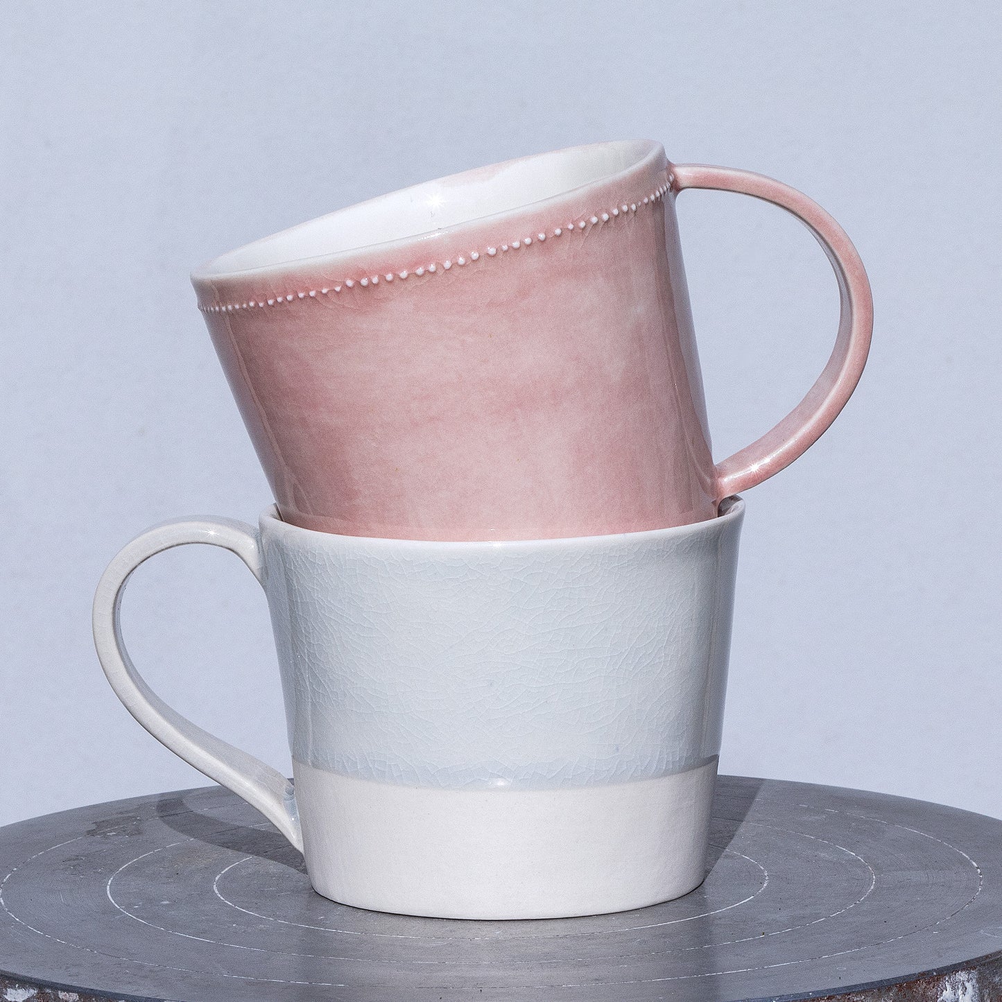 Porcelánový moka hrnek 200ml / šedomodrý