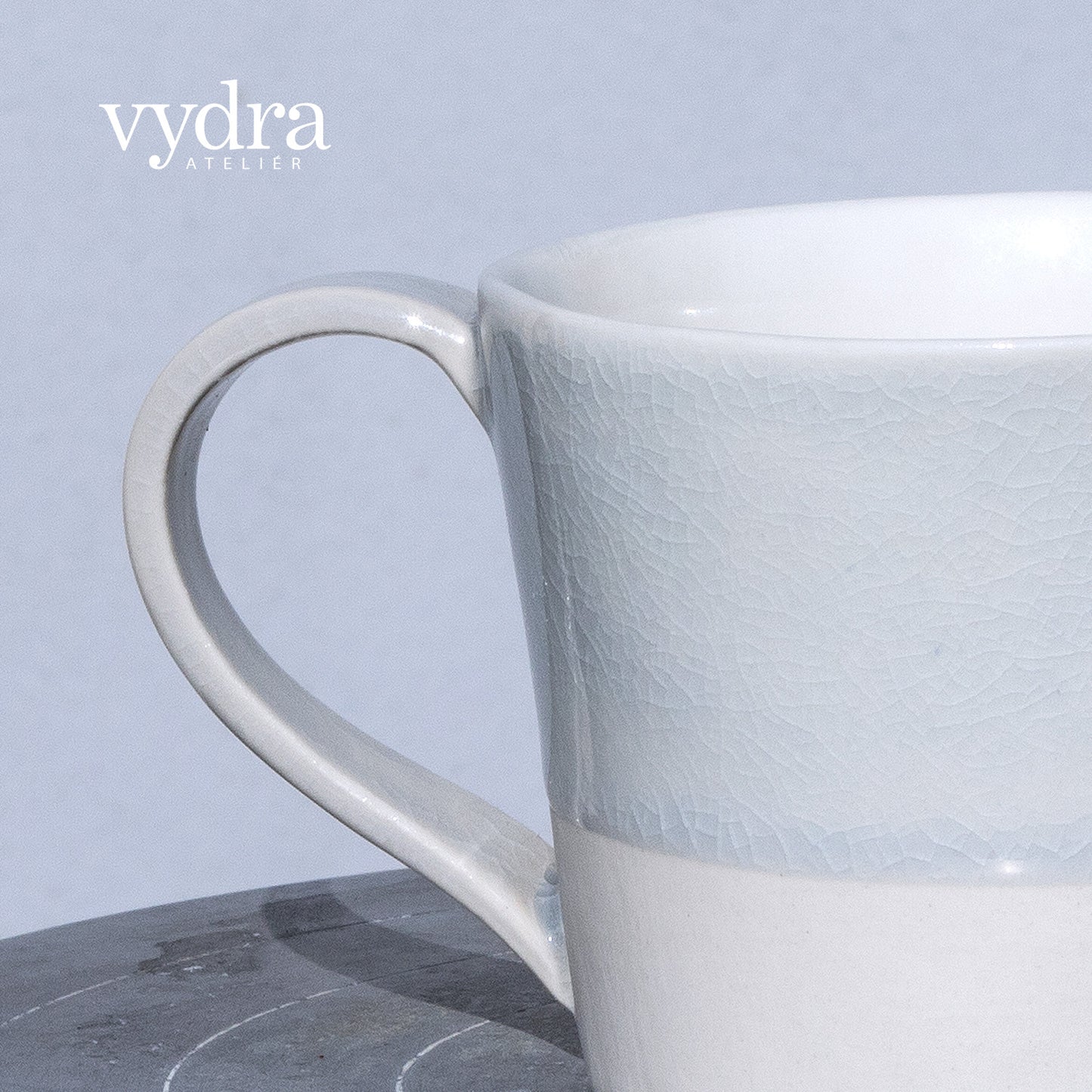 Porcelánový moka hrnek 200ml / šedomodrý