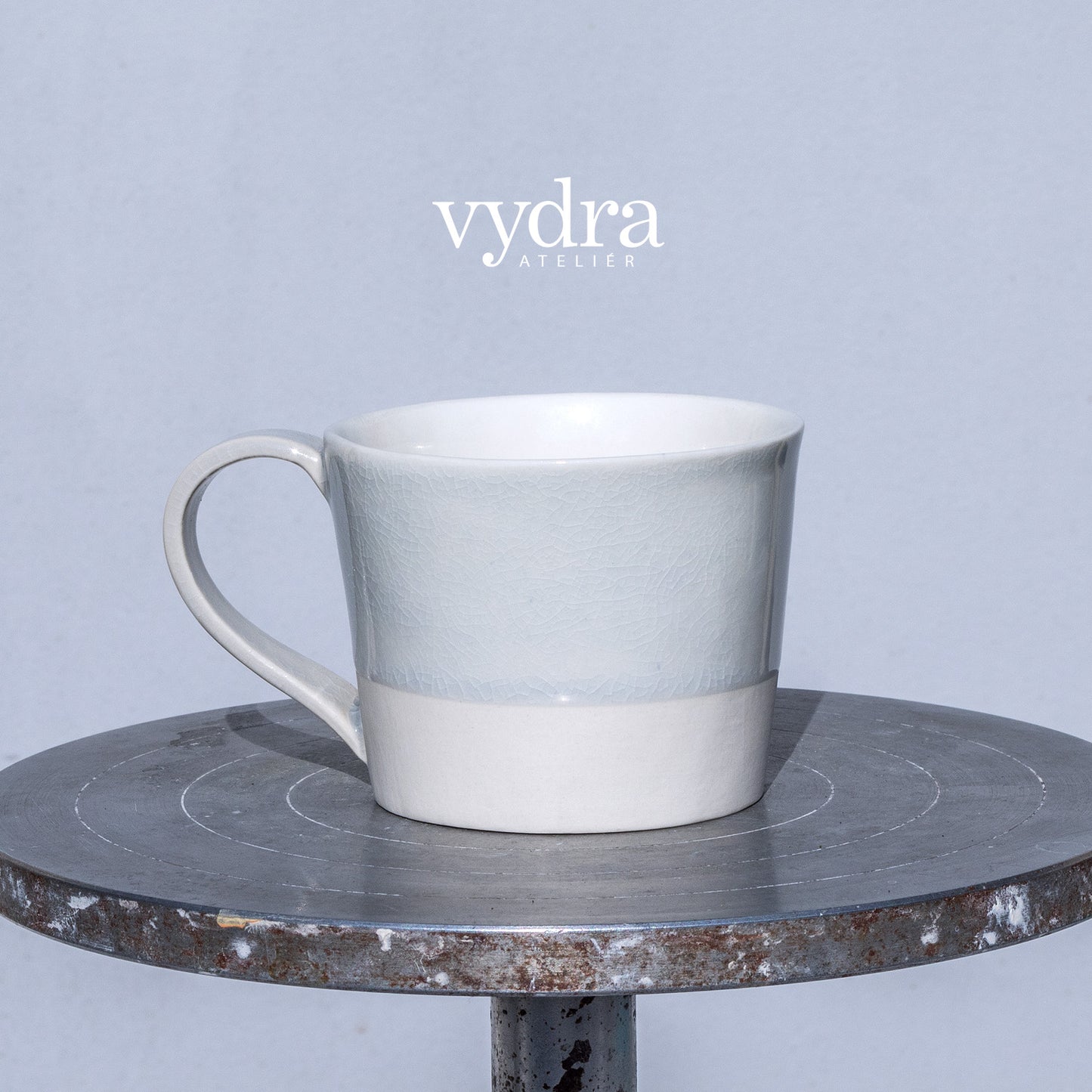 Porcelánový moka hrnek 200ml / šedomodrý