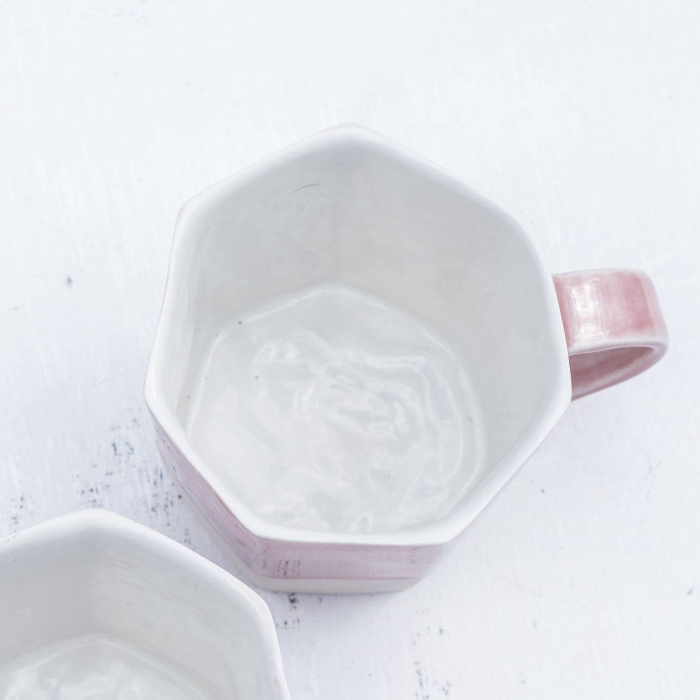 Porcelánový moka hrnek 150ml / růžový nepravidelný / No.1 / tmavší