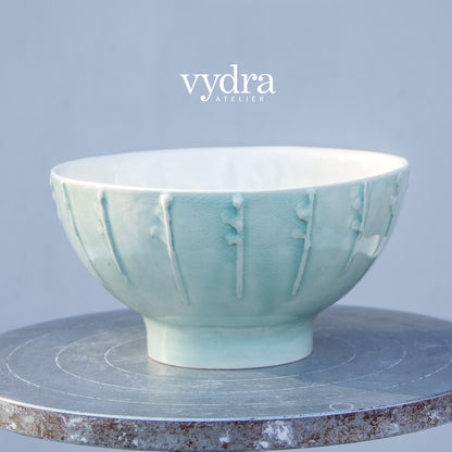 Porcelánová miska na soklu 270ml / mentolová