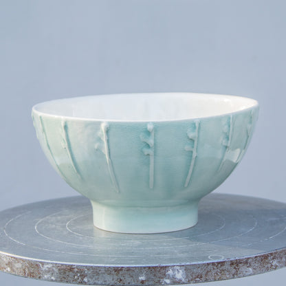 Porcelánová miska na soklu 270ml / mentolová