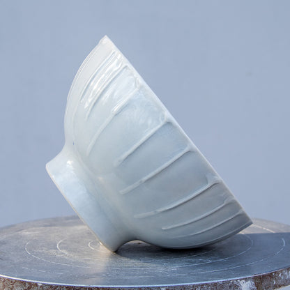 Porcelánová miska na soklu 270ml / šedomodrá