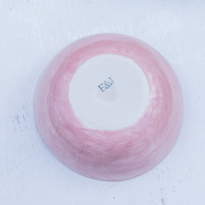 Porcelánová miska 270ml / růžová s plastickými tečkami