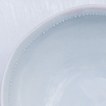 Porcelánová miska 270ml / růžová s plastickými tečkami