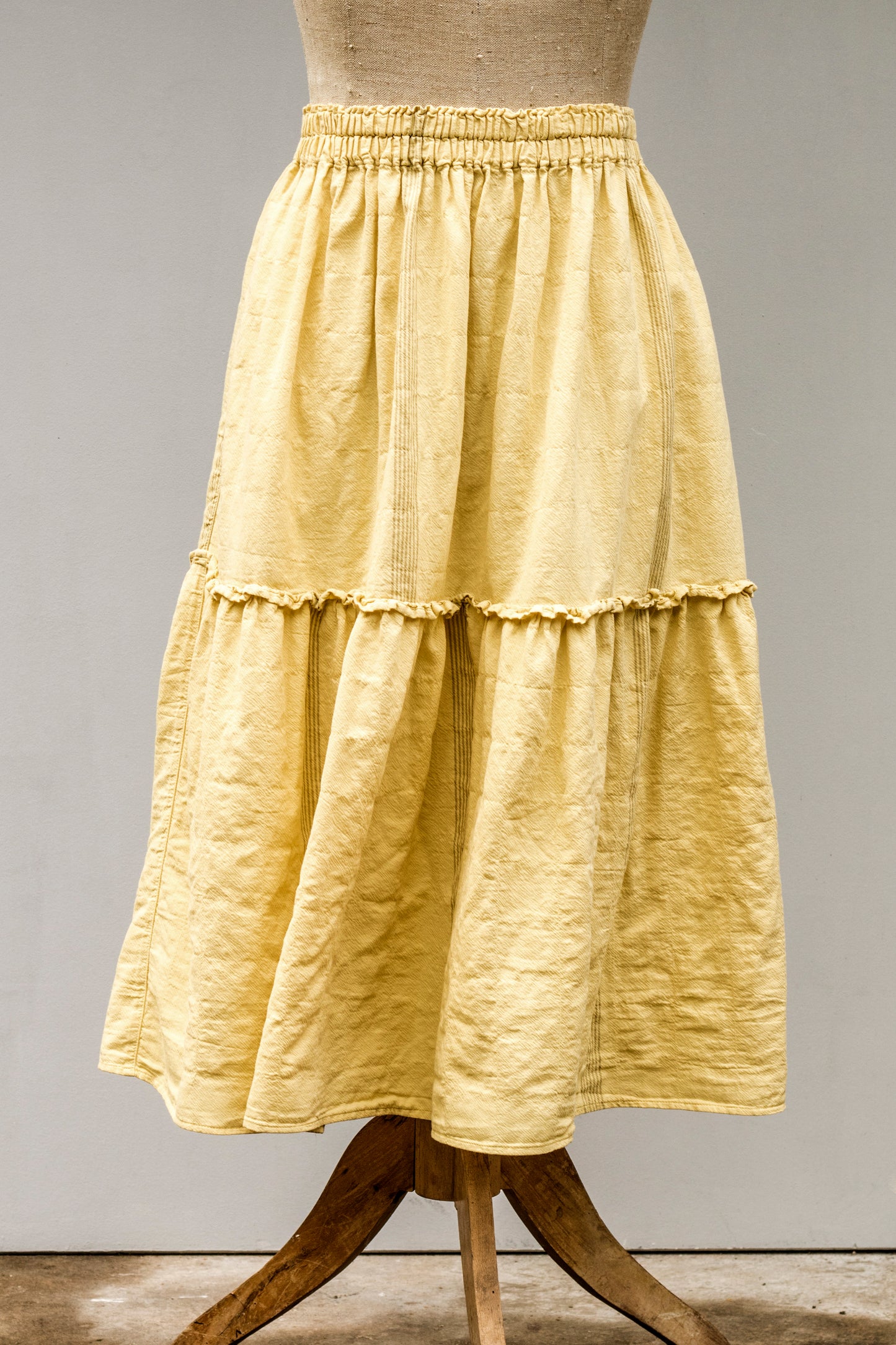 Princess sukně z bavlněného kepru / Pantone Dusky Citron / SKLADEM
