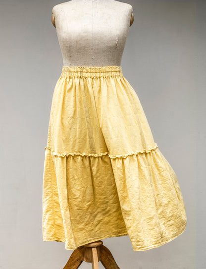 Princess sukně z bavlněného kepru / Pantone Dusky Citron / SKLADEM