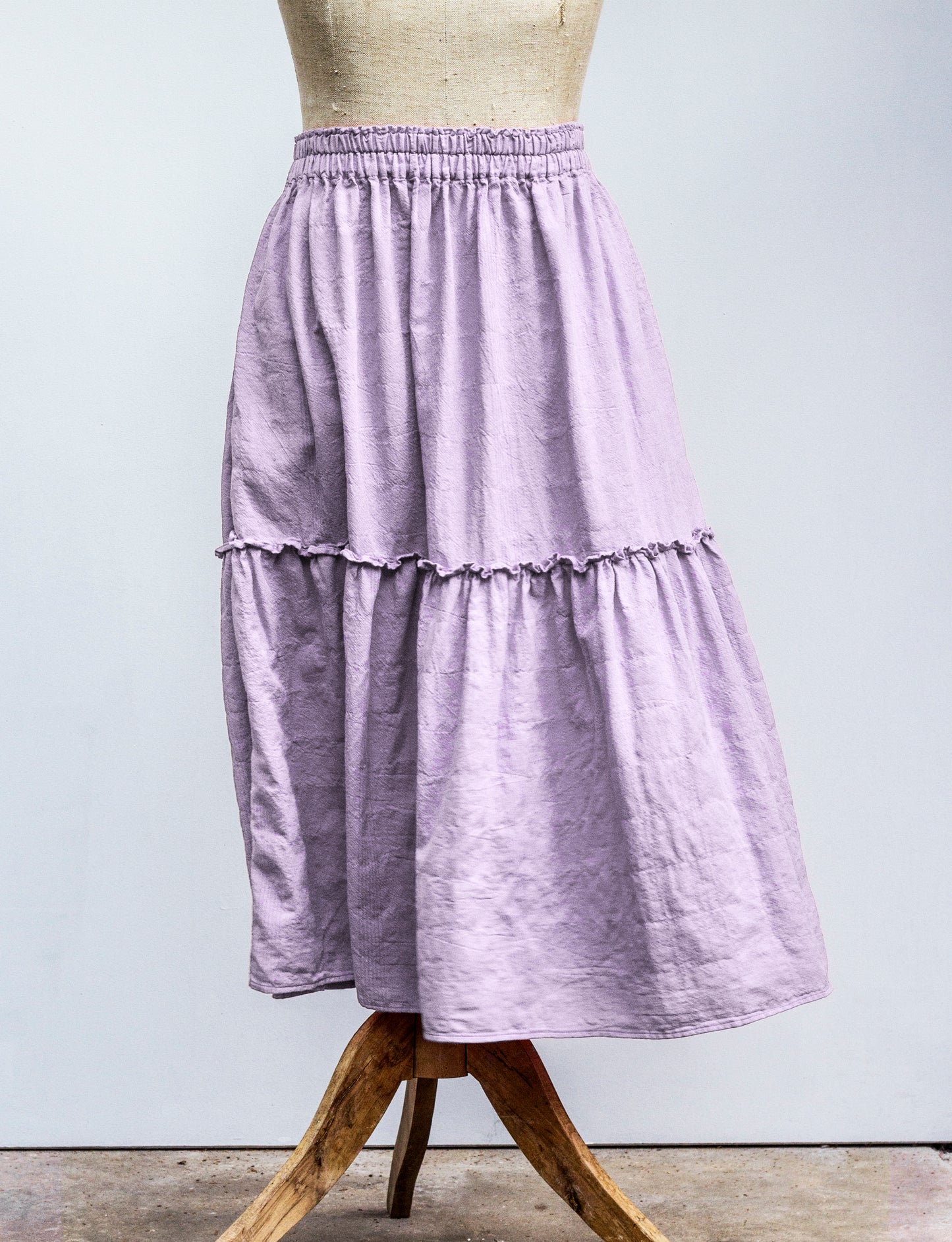 Princess sukně z bavlněného kepru / Pantone Orchid Petal
