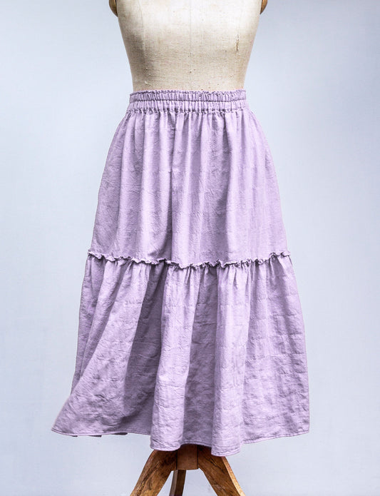 Princess sukně z bavlněného kepru / Pantone Orchid Petal / SKLADEM