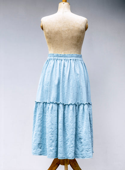 Princess sukně z bavlněného kepru / Pantone Aquamarine / SKLADEM