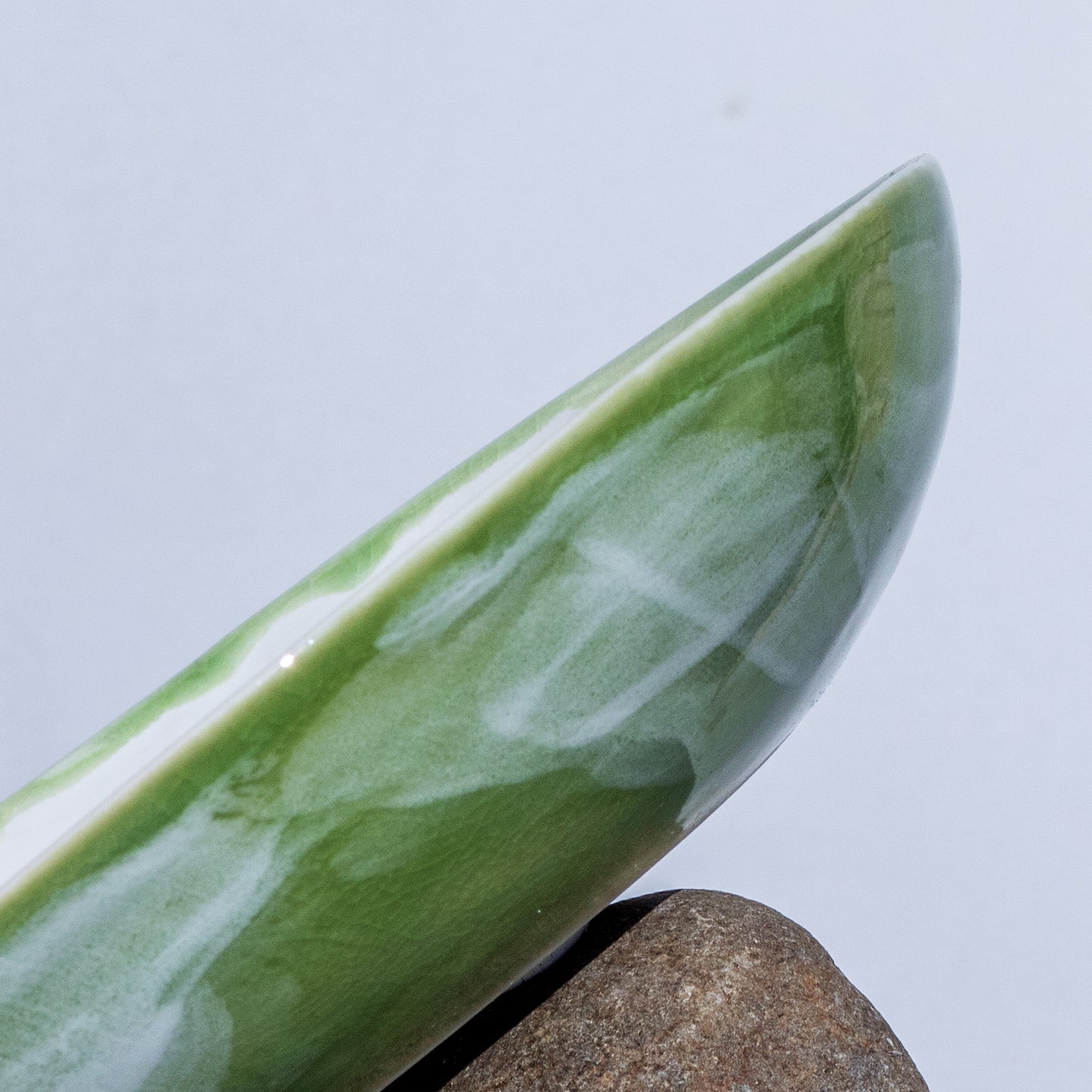 Porcelánový hlubší talířek 17cm / zelený