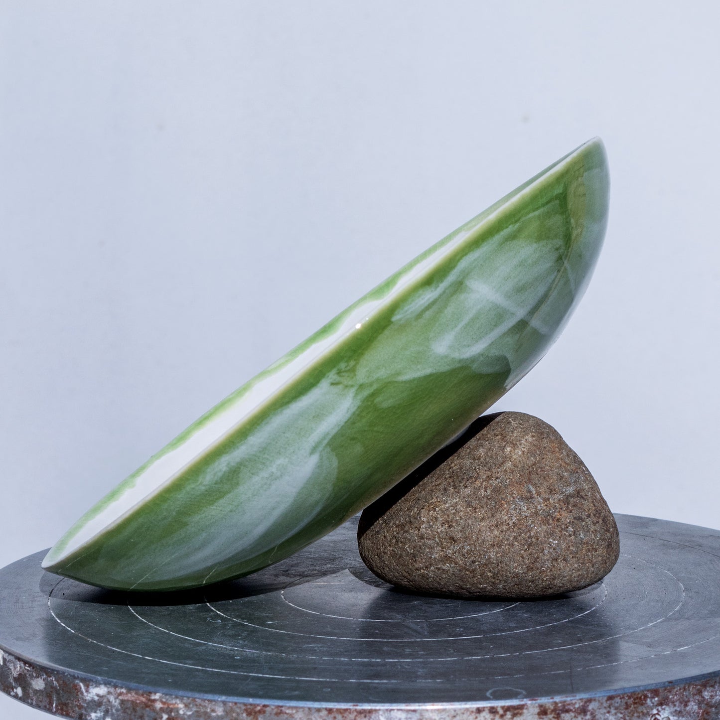 Porcelánový hlubší talířek 17cm / zelený