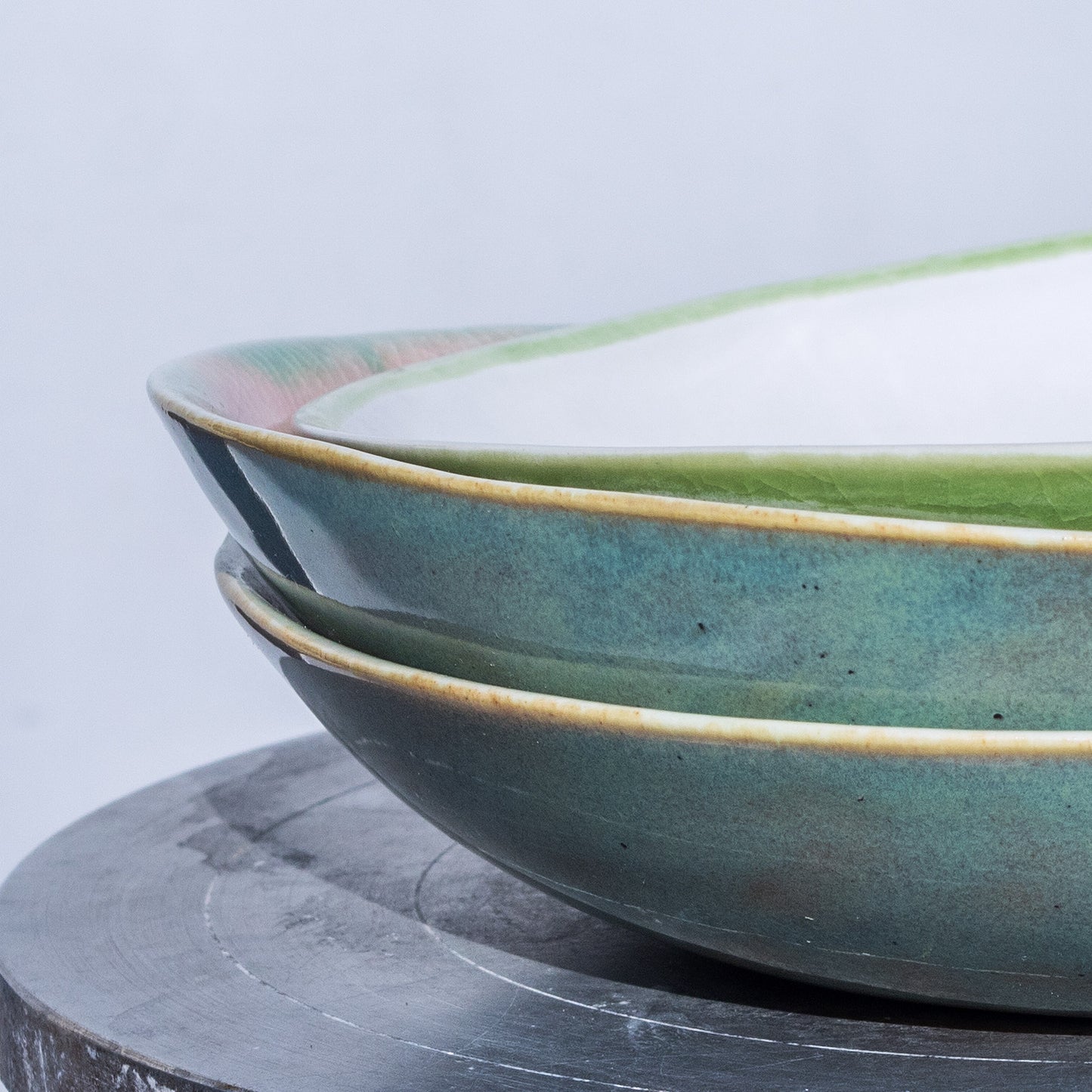 Porcelánový hlubší talířek 17cm / zelený