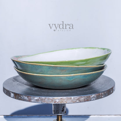 Porcelánový hlubší talířek 17cm / zelený