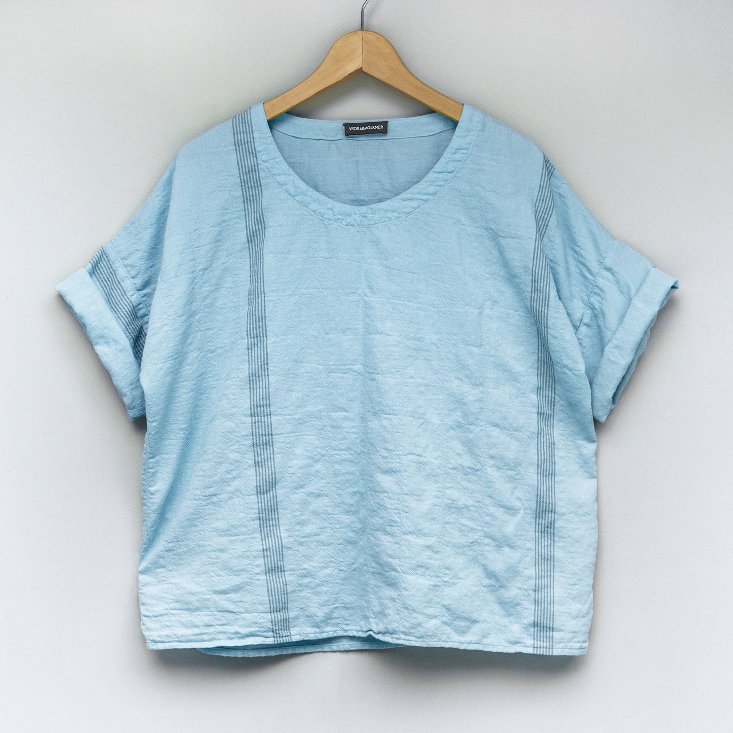 Lehounký top z bavlněného kepru / Pantone Aquamarine
