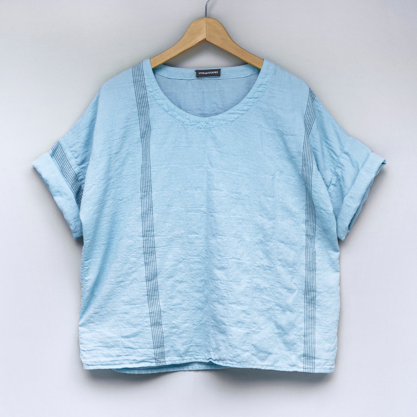 Lehounký top z bavlněného kepru / Pantone Aquamarine / SKLADEM