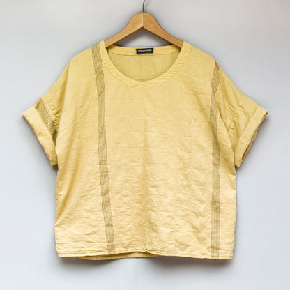 Lehounký top z bavlněného kepru / Pantone Dusky Citron / SKLADEM