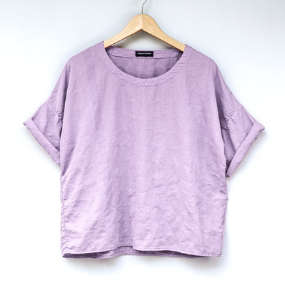 Lehounký top z bavlněného kepru / Pantone Orchid Petal