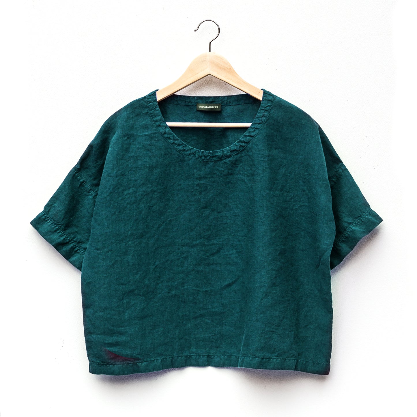 Oversized lněný top / Pantone Deep Teal / PREORDER